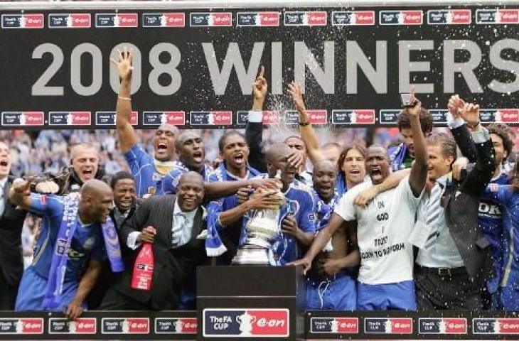 Portsmouth saat juara Piala FA musim 2007/2008. (CARL DE SOUZA / AFP)