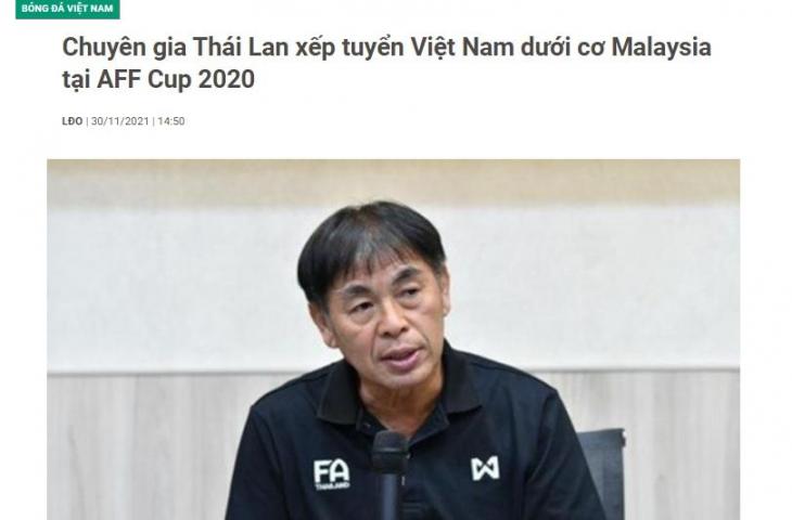 Legenda Thailand, Witthaya Laohaku sebut Malaysia sebagai rival untuk raih gelar juara Piala AFF 2020. (Lao Dong).