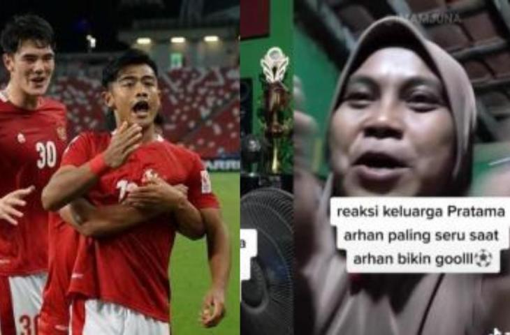 Kolase Pratama Arhan dan sang ibu. (PSSI)