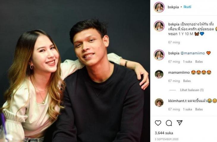 Pia Butsakorn, kekasih striker Timnas Thailand, Supachai Jaided. (Instagram/@bskpia)