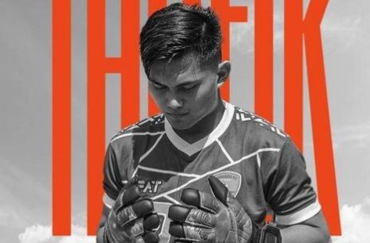 Kiper Tornado FC, Taufik Ramsyah. (Instagram/@tornadofcpekanbaru)