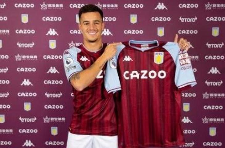 Philippe Coutinho saat diperkenalkan sebagai pemain Aston Villa. (Instagram/avfcofficial)