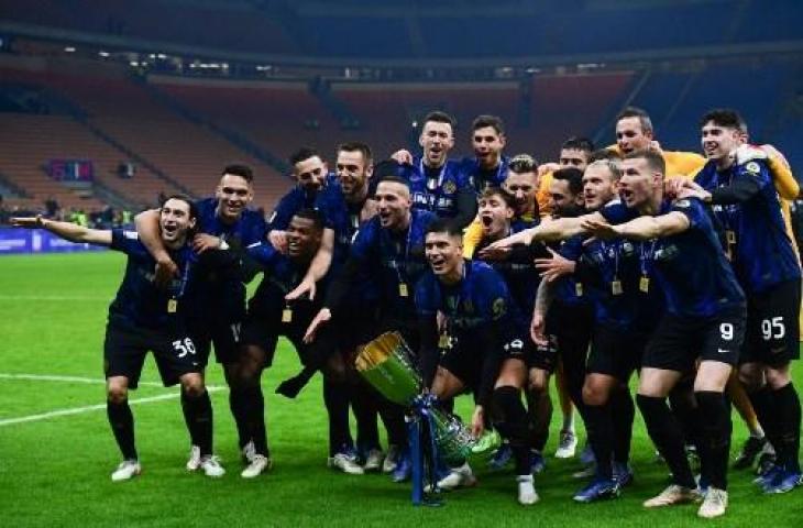 Inter Milan juara Piala Super Italia usai kalahkan Juventus 2-1. (MIGUEL MEDINA / AFP)