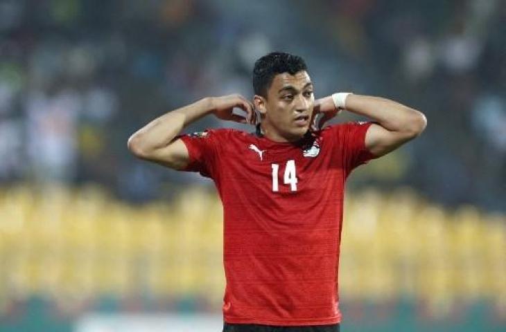 Pemain Timnas Mesir, Mostafa Mohamed. (KENZO TRIBOUILLARD / AFP)