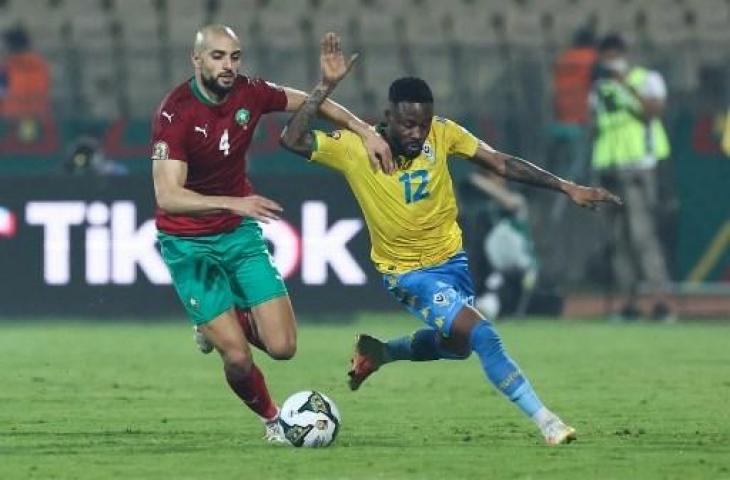 Sofyan Ambarat saat membela Timnas Maroko di Piala Afrika. (Kenzo Tribouillard / AFP)