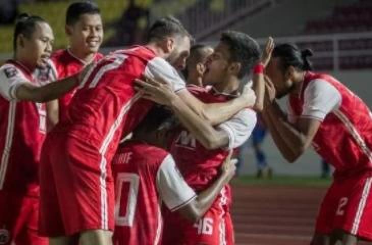 Para pemain Persija Jakarta. [ANTARA FOTO/Mohammad Ayudha]