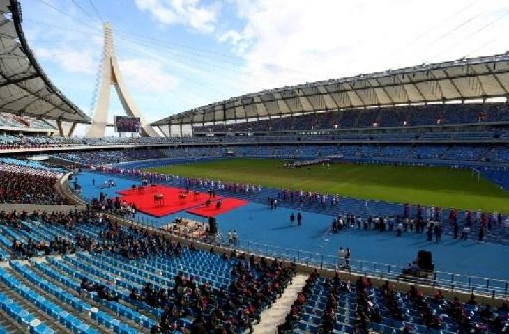 Morodok Techo Stadium, salah satu venue untuk Piala AFF U-23 2022. (LON JADINA / AFP)