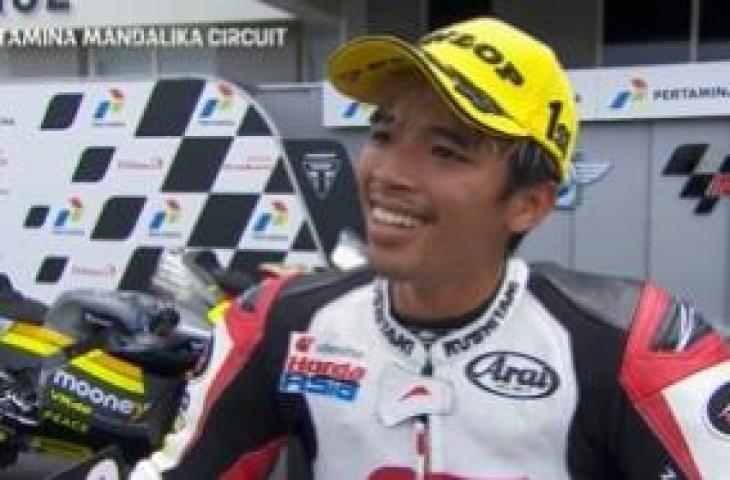 Pembalap Thailand, Somkiat Chantra Juara Moto2 Mandalika 2022. (Twitter/@motogp)