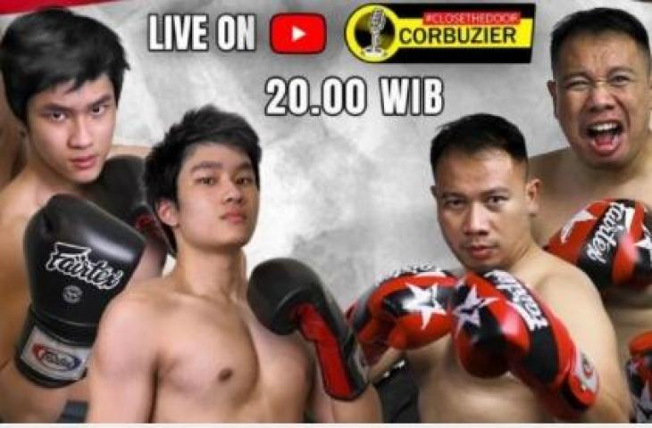 Duel tinju Azka Corbuzier vs Vicky Prasetyo. (YouTube)