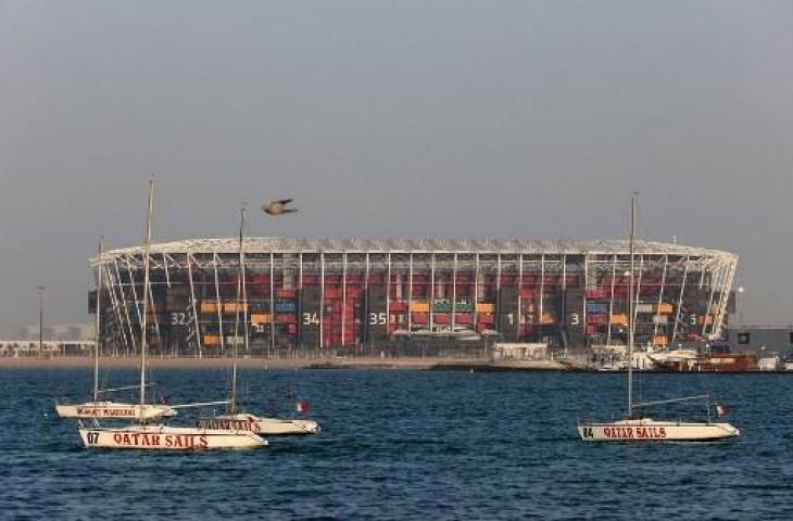 Stadion 974, venue Piala Dunia 2022 paling unik karena terbuat dari kontainer. (GABRIEL BOUYS / AFP) 