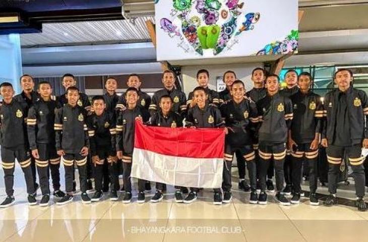 Potret pemain Bhayangkara FC U-14 saat tampil di Mina Cup 2022. (Instagram/bhayangkarafc)