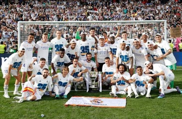 Real Madrid juara Liga Spanyol 2021/2022. (Twitter/@realmadrid)