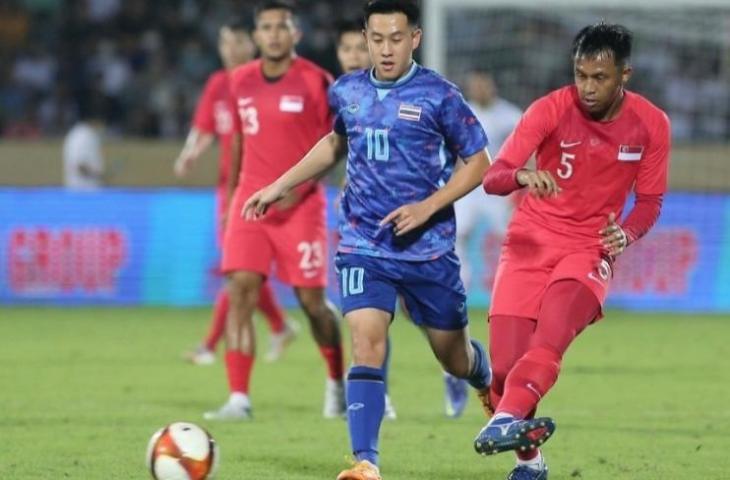 Timnas Thailand U-23 vs Singapura di lanjutan Grup B SEA Games 2021. (dok.AFF)