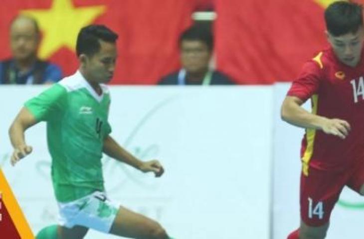 Timnas Futsal Indonesia imbang lawan Vietnam di SEA Games 2021. (Instagram/federasifutsal_id)