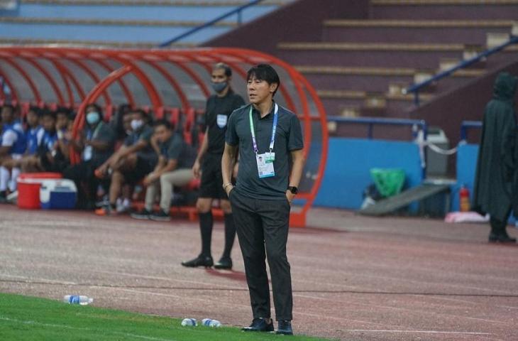 Pelatih Timnas Indonesia U-23, Shin Tae-yong, di SEA Games 2021. (Dok. PSSI)