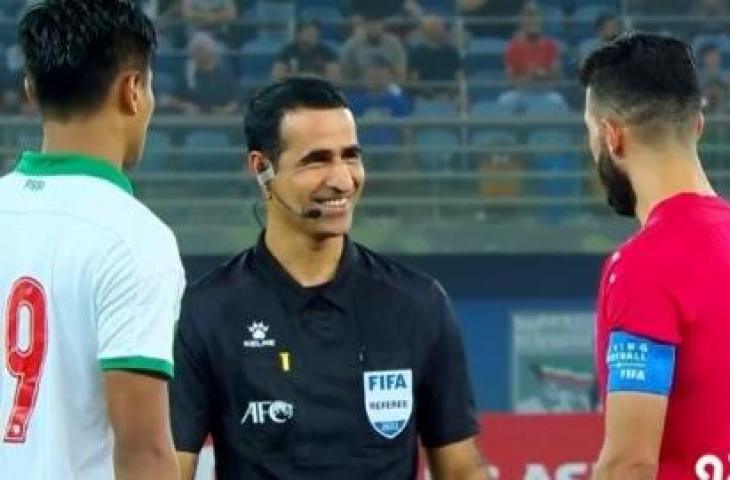 Wasit Timnas Indonesia vs Yordania, Yaqoob Said Abdul Baqi. (Tangkap Layar/Vidio.com)