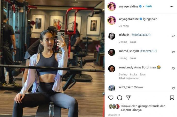 Anya Geraldine ngegym. (Instagram/@anyageraldine)