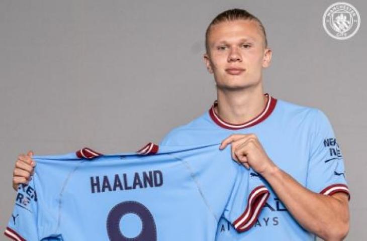 Erling Haaland gabung Manchester City. (Twitter/MCFC)