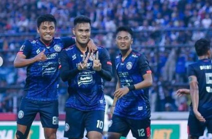 Potret pemain Arema FC saat tampil di Piala Presiden 2022. (Dok. Arema FC)