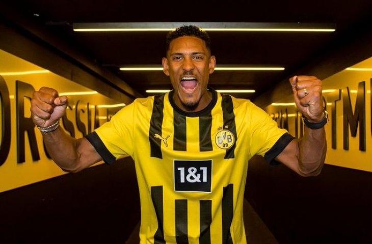 Penyerang Borussia Dortmund, Sebastien Haller. (Twitter)