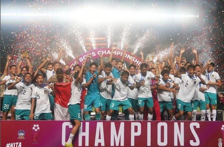 Timnas Indonesia U-16 juara Piala AF U-16 2022. (Dok. PSSI)