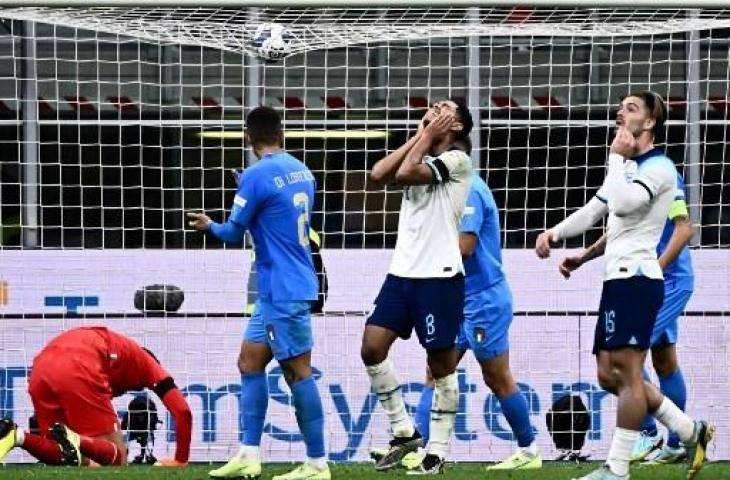 Timnas Inggris kalah lawan Italia 0-1 dalam lanjutan UEFA Nations League 2022/2023. (AFP)