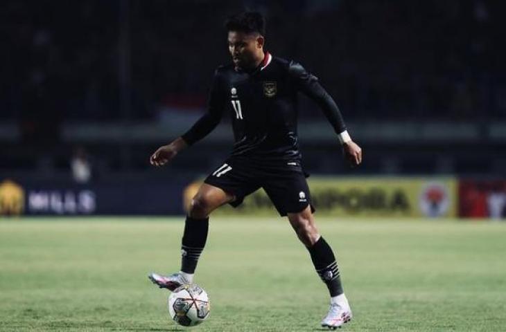 Saddil Ramdani saat tampil di laga timnas Indonesia vs Curacao. (Instagram/saddilramdanii)