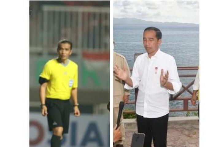 Wasit laga Timnas Indonesia cs Curacao disebut mirip dengan Presiden Jokowi (Instagram/PSSI, Instagram/jokowi)