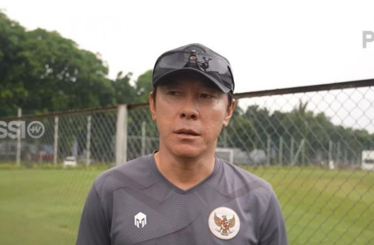 Pelatih Timnas Indonesia U-19, Shin Tae-yong, usai memimpin sesi latihan. (Dok. PSSI)