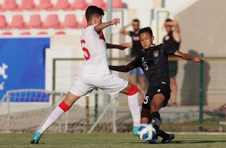 Pemain Timnas Indonesia U-19 Dony Tri Pamungkas saat uji coba melawan Turki U-20. (Dok. PSSI).