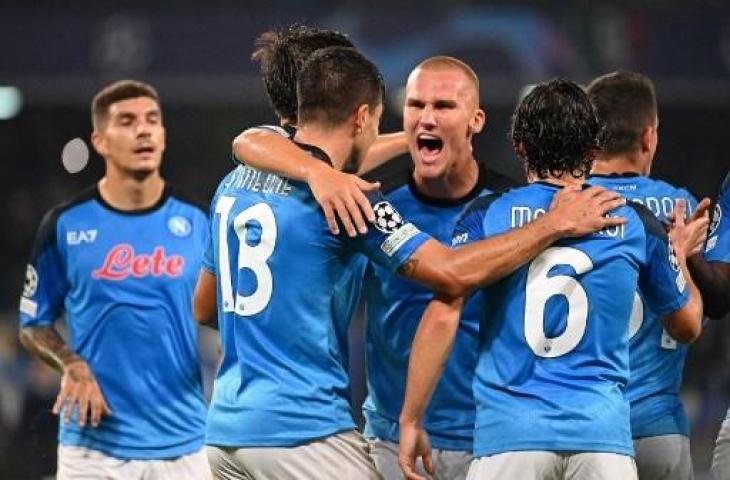 Potret pemain Napoli saat tampil di Liga Champions 2022/2023. (AFP)