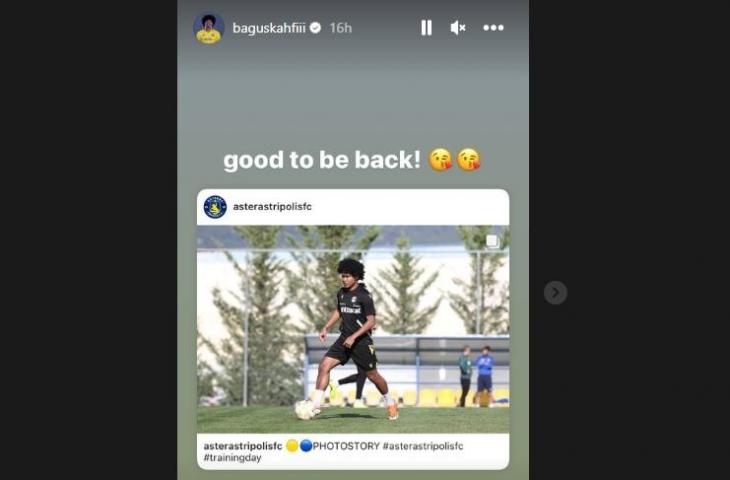 bagus Kahfi bagikan momen berlatih bersama Asteras Tripolis FC (Instagram/baguskahfiii)