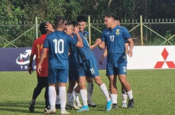 Timnas Brunei Darussalam versus Timor Leste di leg kedua playoff Piala AFF 2022. (Twitter/@AFFPresse)