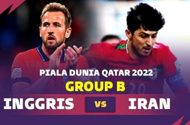 Grafis Inggris vs Iran di Piala Dunia 2022. (Suara.com)