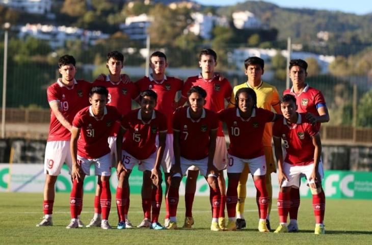 Skuad Timnas Indonesia U-20 saat menghadapi Malaga U-19 (PSSI)