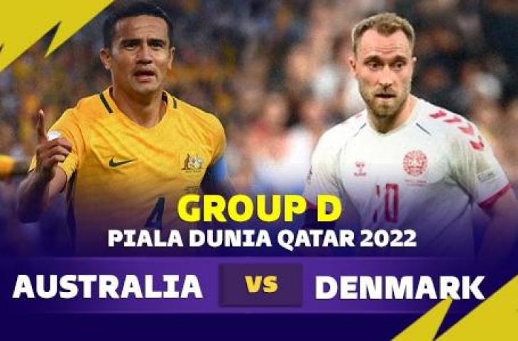 Grafis Australia vs Denmark di Piala Dunia 2022. (Suara.com)