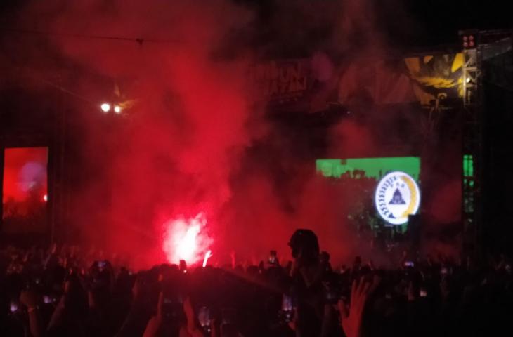 Acara BCS dalam rangkaian Curvasud Fest, Tribun Selatan Berdendang, Minggu (4/12/2022) di Stadion Maguwoharjo. (chatwithamelia.xyz/Arif Budi)