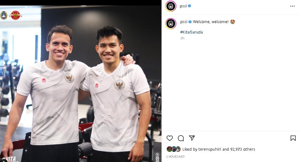 Egy Maulana Vikri dan Witan Sulaeman gabung Timnas Indonesia jelang Piala AFF 2022. (Instagram/@pssi)