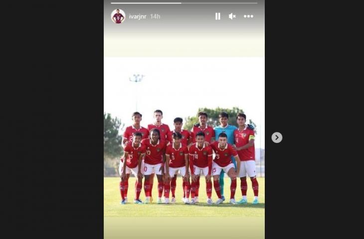 Ivar Jenner posting ulang foto lawas Timnas Indonesia U-20 (Instagram/ivarjnr)