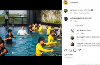 Ledek Pemain Malaysia yang Berendam di Kolam saat Latihan, Suporter Indonesia Dirujak Netizen