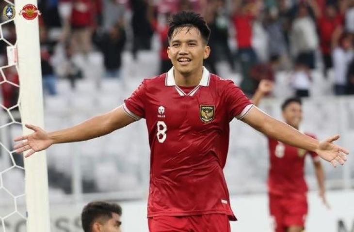 Winger Timnas Indonesia Witan Sulaeman usia jebol gawang Kamboja di Piala AFF 2022. (Instagram/@pssi)