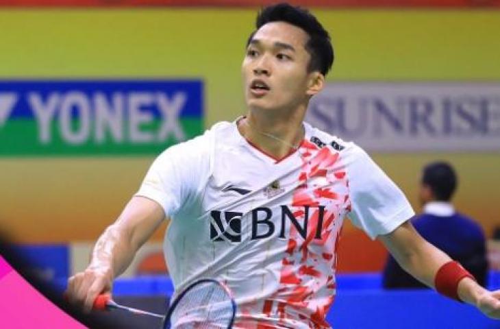 Tunggal putra Indonesia Jonatan Christie di India Open 2023. (Instagram/@badminton.ina)