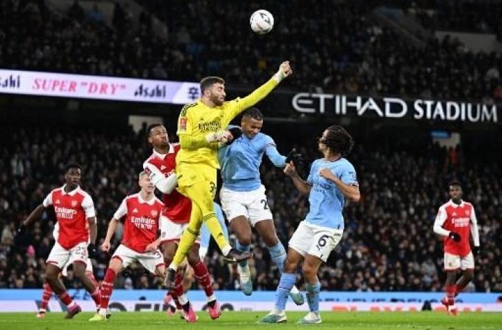 Manchester City taklukkan Arsenal 1-0 berkat gol tunggal Nathan Ake. (AFP)