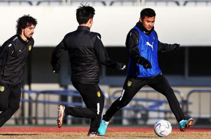 Asnawi Mangkualam berlatih dengan Jeonnam Dragons. (Instagram/jeonnamdragons_fc)