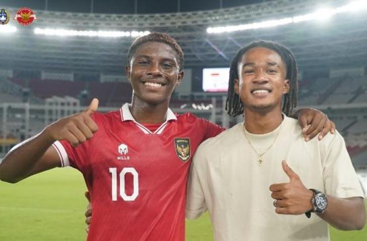 Pemain keturunan di Timnas Indonesia Hugo Samir dan Ronaldo Kwateh. (Instagram/@pssi)