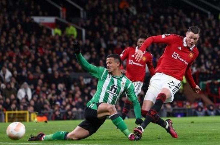 Wout Weghorst cetak satu gol saat Manchester United lumat Real Betis 4-1 di Liga Europa. (AFP)