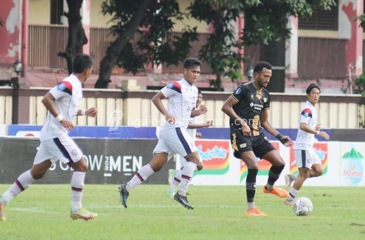 Arema FC vs Dewa United. (Dok. LIB)