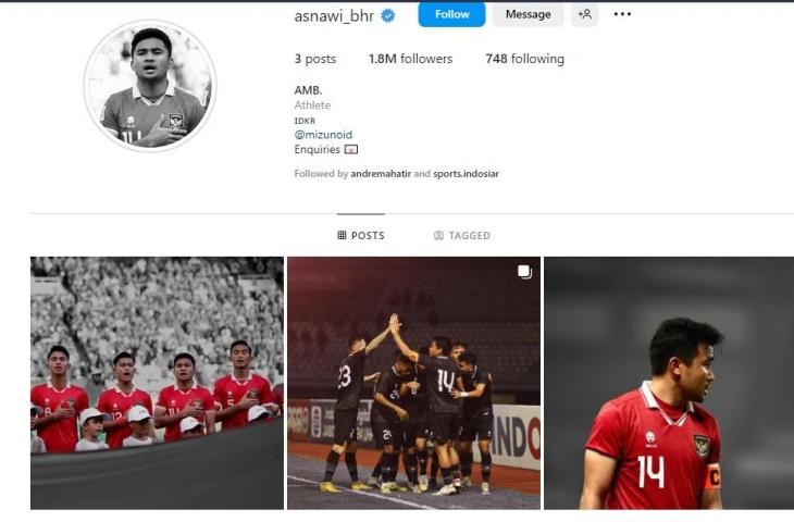 Postingan Instagram Asnawi Mangkualam tinggal menyisakan tiga saja (Instagram/asnawi_bhr)