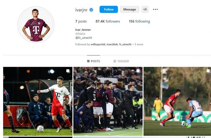 Ivar Jenner tak cantumkan PSSI di akun Instagram. (Instagram/ivarjnr)