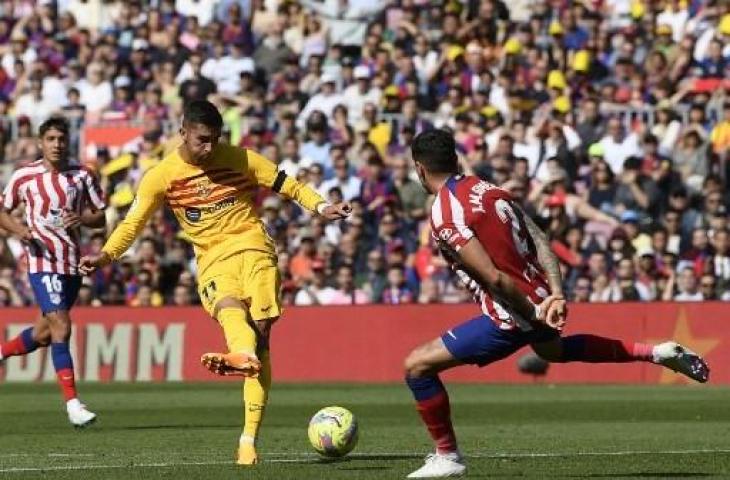 Ferran Torres cetak gol kemenangan Barcelona atas Atletico Madrid dengan skor 1-0. (AFP)